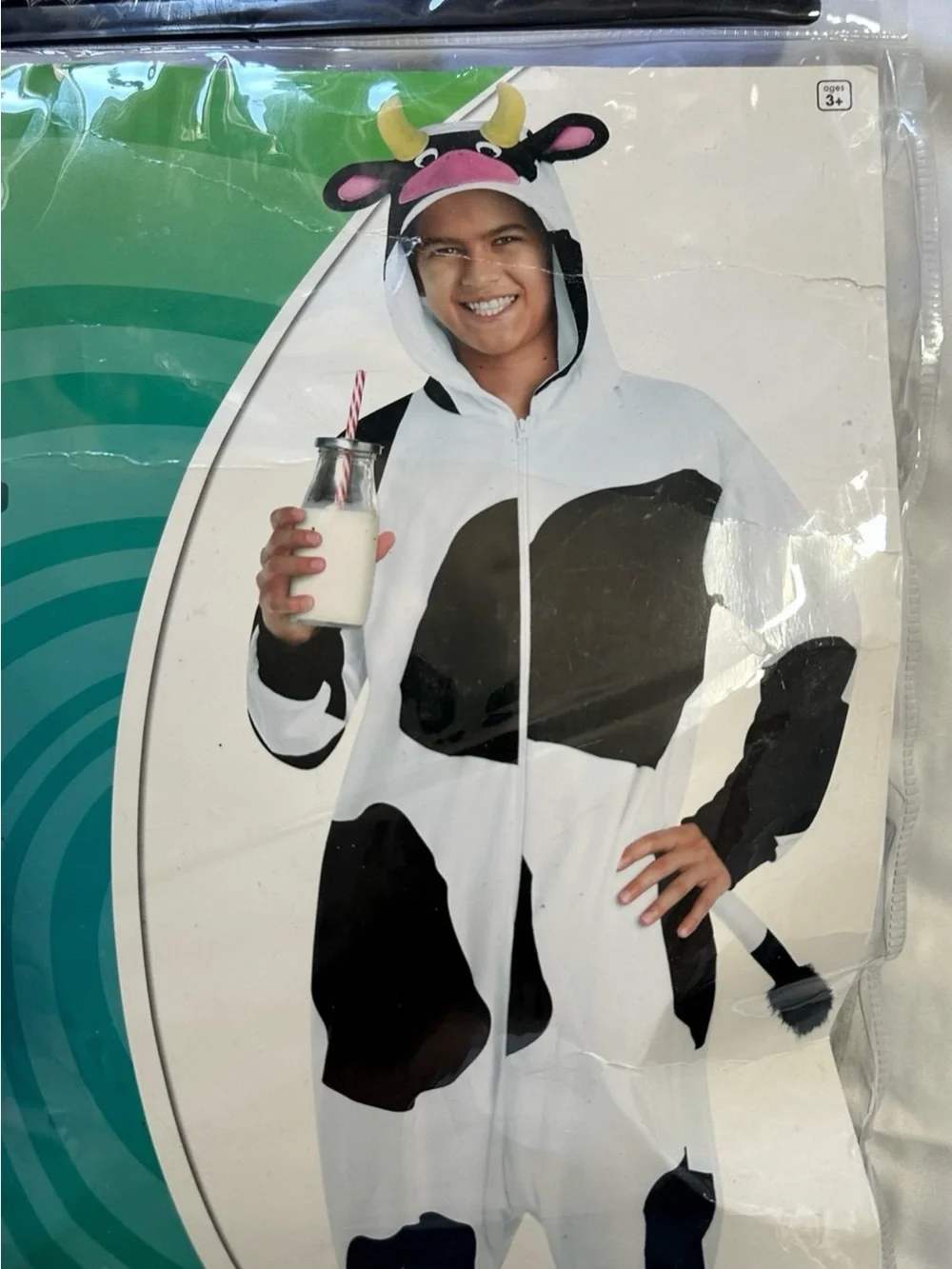Spirit Cow Jumpsuit Child Halloween Costume Size Large 12/14 NEW